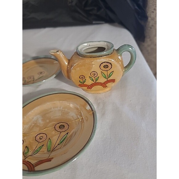 Vintage Lusterware Childs Porcelain Tea Set made in Occupied Japan - Picture 5 of 11